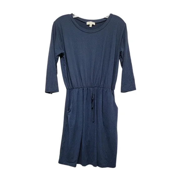 riah fashion | Dresses | Riah Fashion Womens Slip Dress 34 Sleeve Solid  Navy Blue Size Small | Poshmark